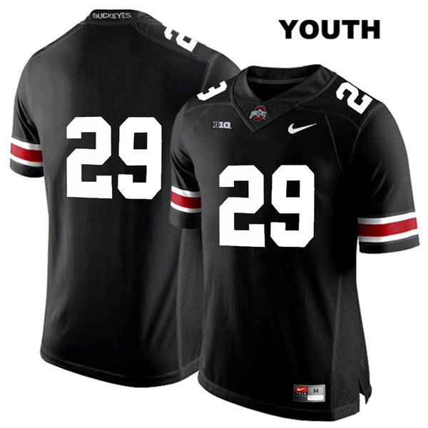 Ohio State Buckeyes Youth Zach Hoover #29 White Number Black Authentic Nike No Name College NCAA Stitched Football Jersey FW19J83UT